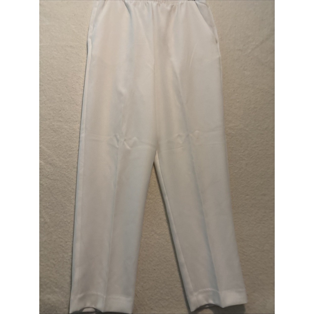 NWT DONNKENNY WOMENS PANTS SIZE 12 White 2 Pockets Pull On Stretch Waist‎